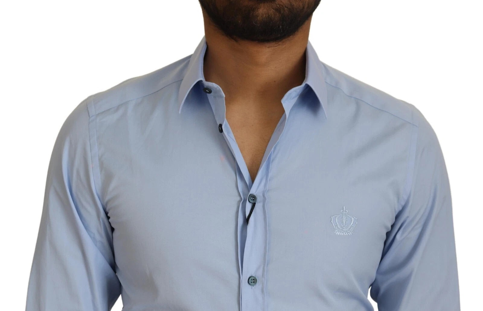 Dolce & Gabbana light blue slim fit cotton shirt